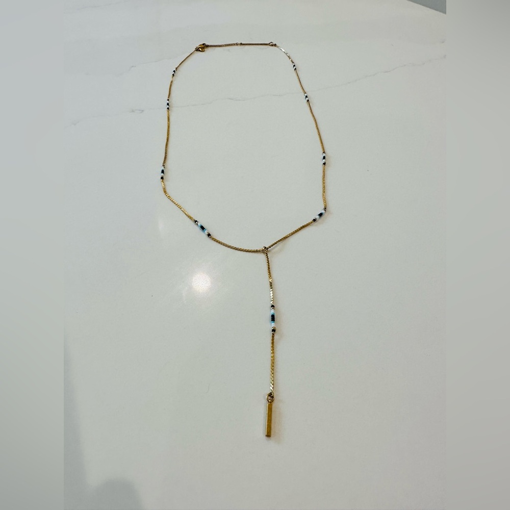 Madewell Gold and Black Minimalist Necklace